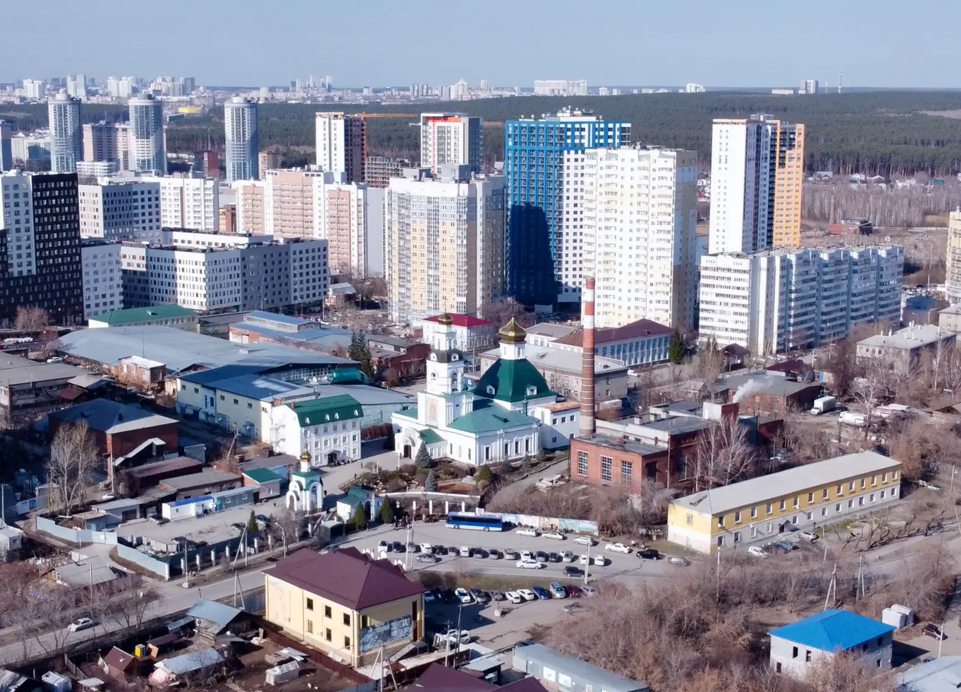 Вид на Уктус и Преображенскую церковь, Уктус